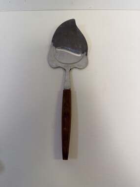 Vintage Stainless Steel Japan Cheese Slicer with Wood Handle